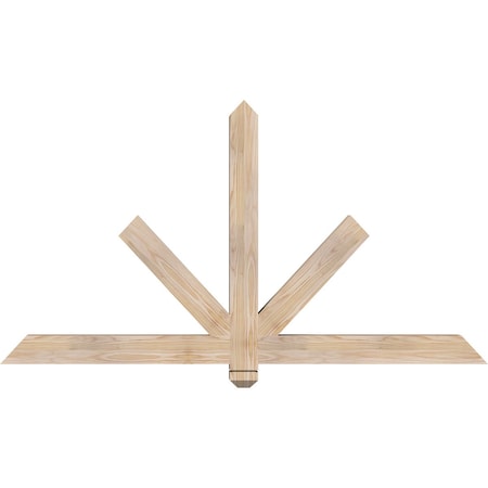 Ekena Millwork Kennewick Smooth Timber Gable Bracket, Douglas Fir, 60"W x 32"H x 3 1/2"D x 3 1/2"F, 13/12 Pitch GBW060X32X0404KEN00SDF